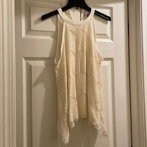 Lace & Fringe Sleeveless Top‎ Boho Festival, Fairy, Night Out Size M NWT